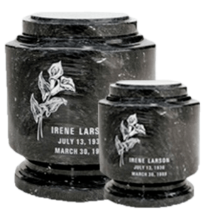 Estate Black Marble Cremation Urns